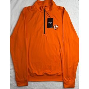 WAGGLE Men's Loosey Goosey Quarter Zip Pullover - 2XL - Orange